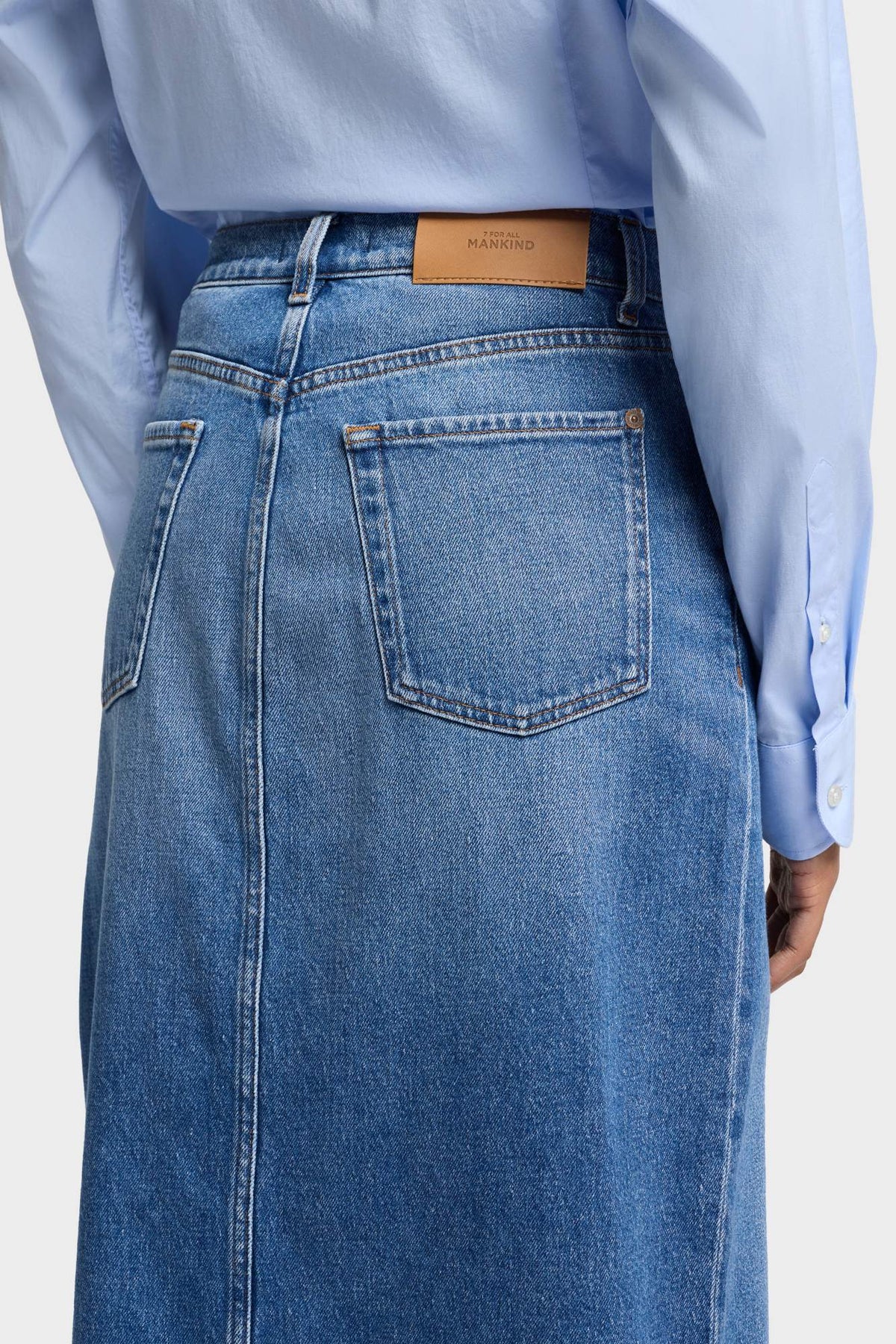 Falda Mujer Libby Slit Skirt | 7 for all mankind