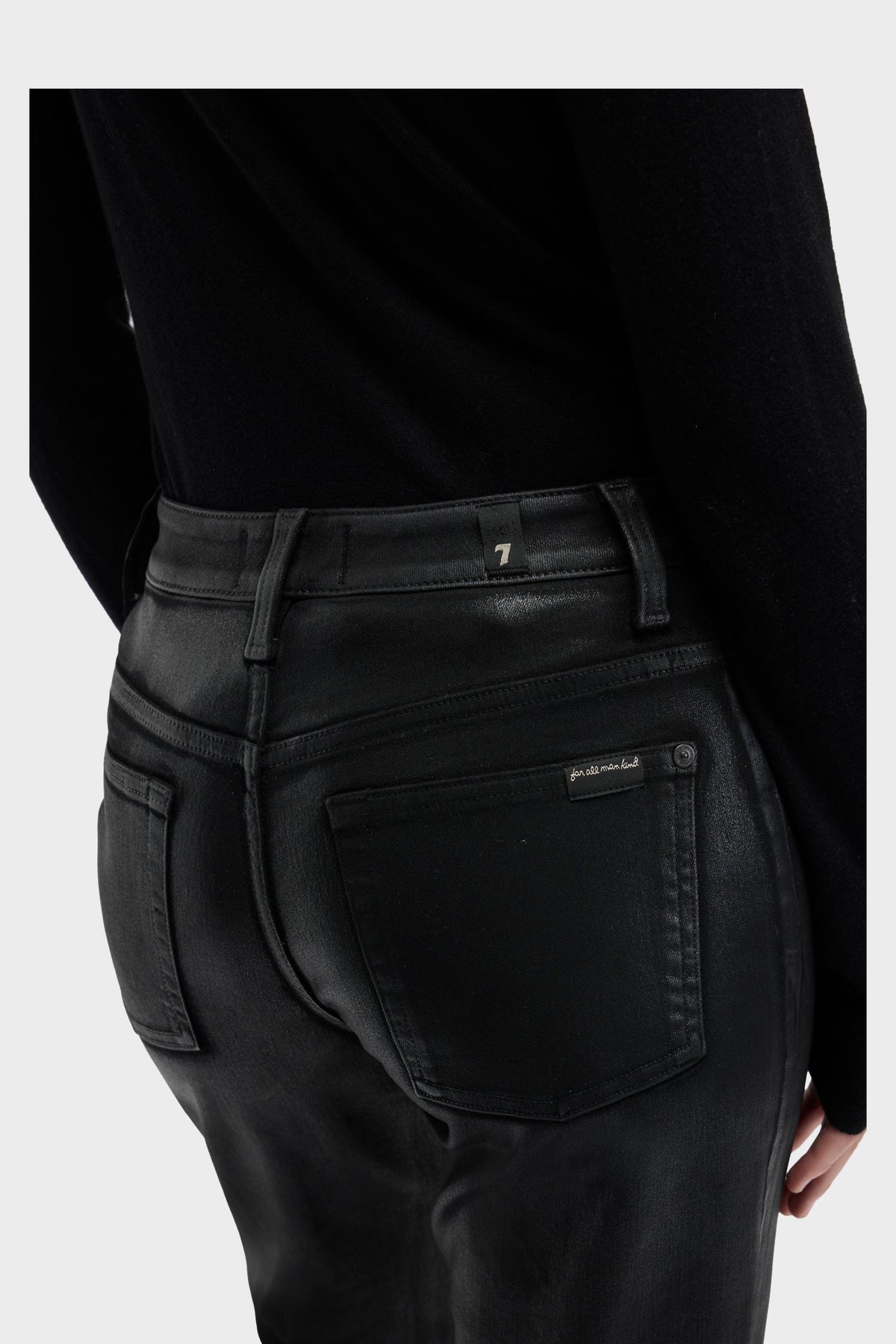 Pantalón de Mujer Coated Calie Straight | 7 for all mankind