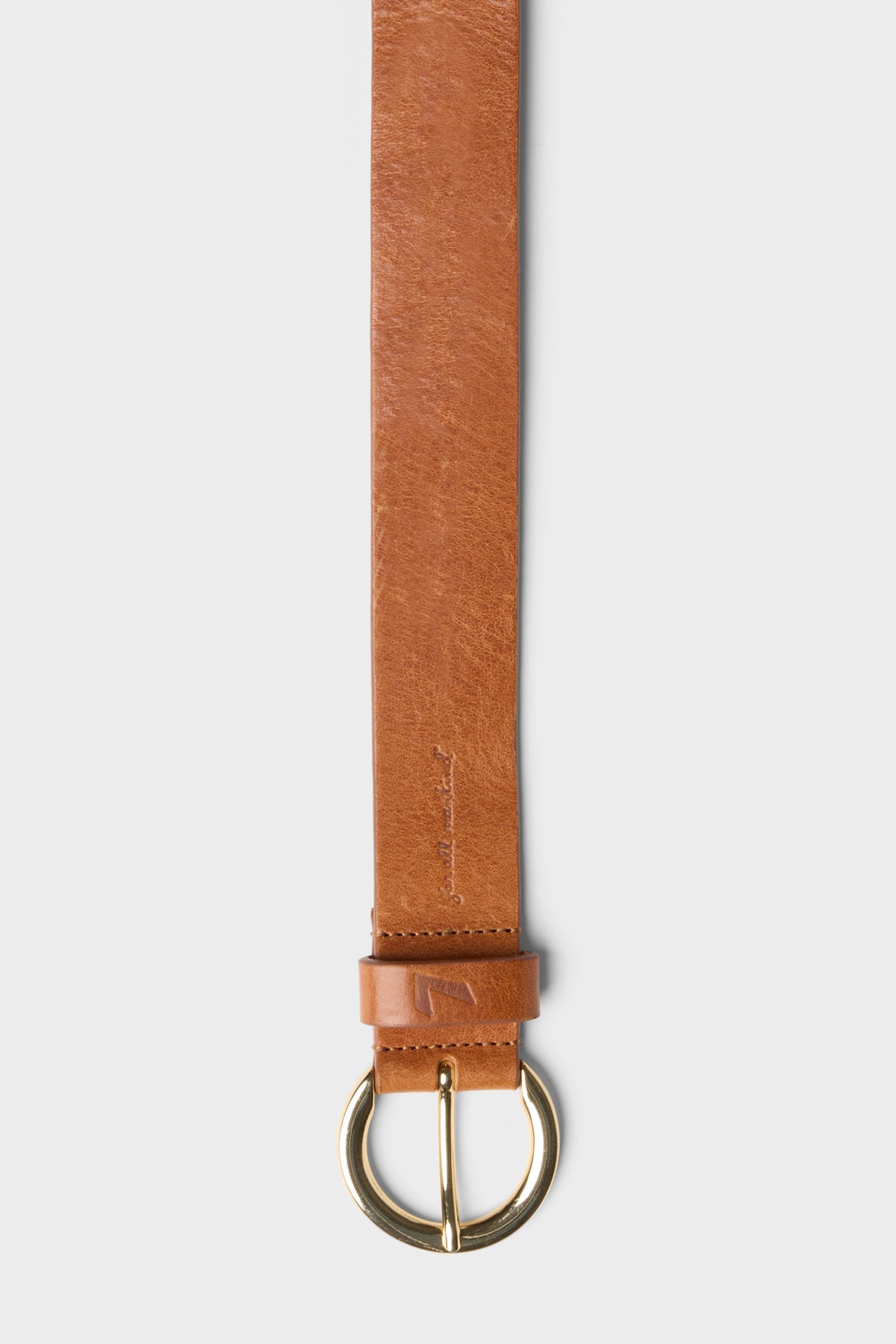 Cinturón italiano con hebilla redonda mujer | 7 For All Mankind