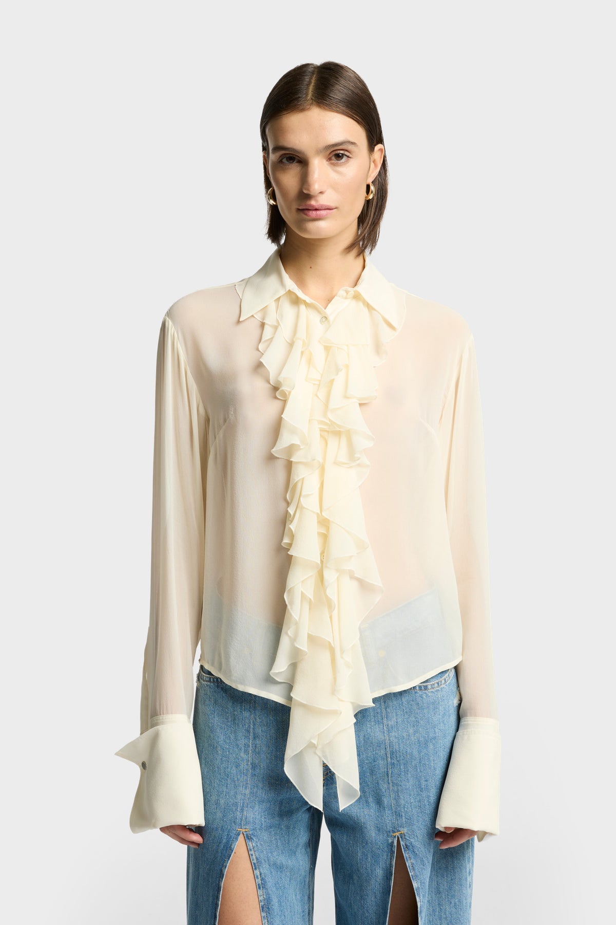 Blusa Mujer Ruffle Shirt | 7 for all mankind