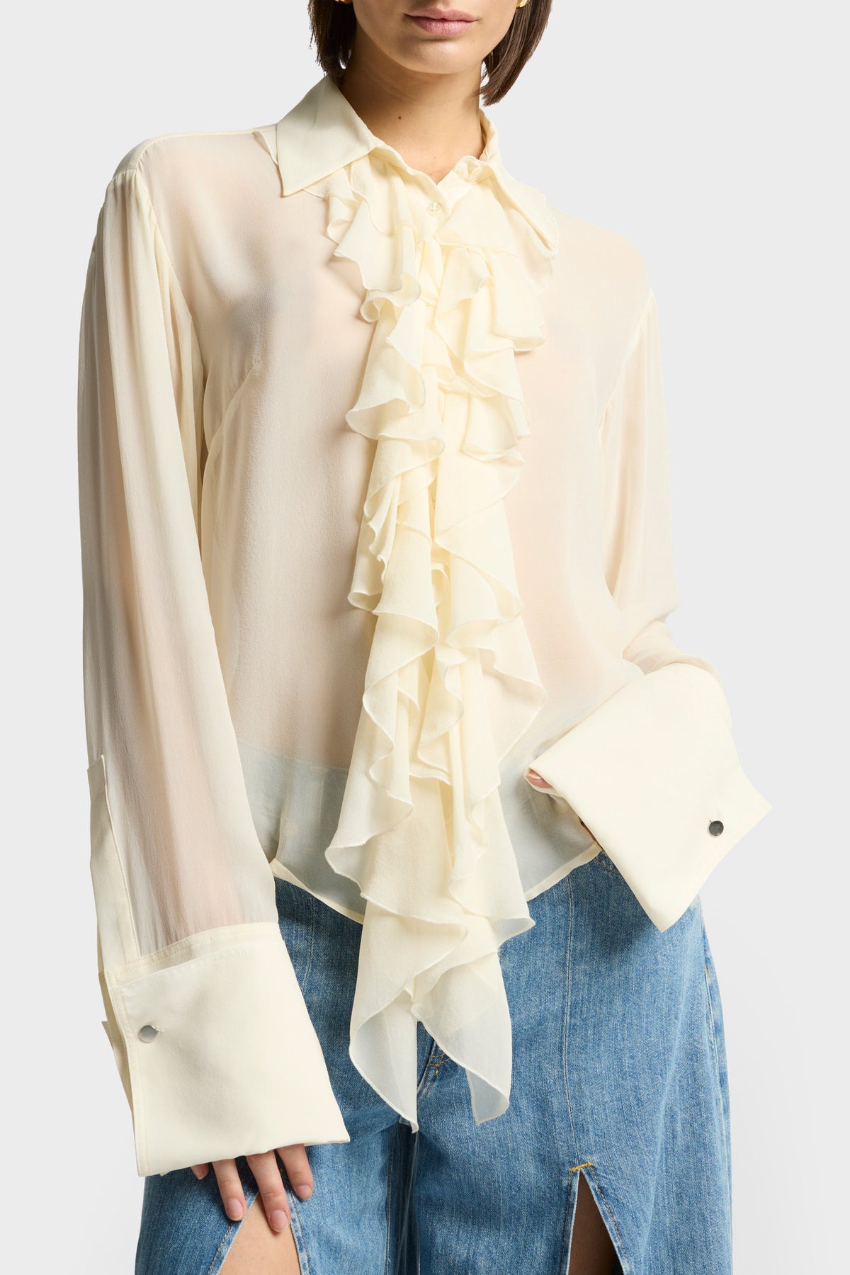 Blusa Mujer Ruffle Shirt | 7 for all mankind