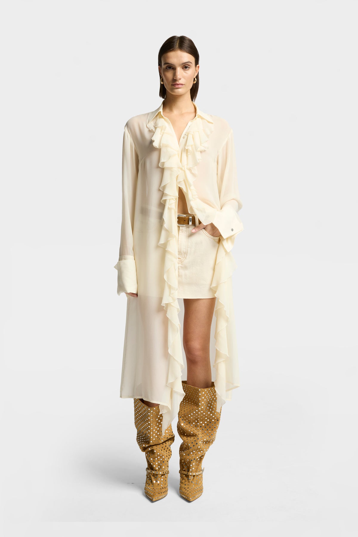 Blusa Mujer Ruffle Dress | 7 for all mankind
