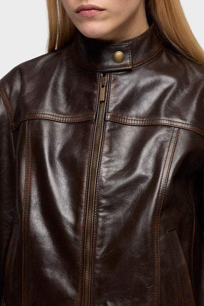 Chamarra Mujer Cropped Biker Jacket | 7 for all mankind