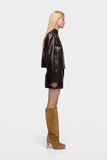 Chamarra Mujer Cropped Biker Jacket | 7 for all mankind