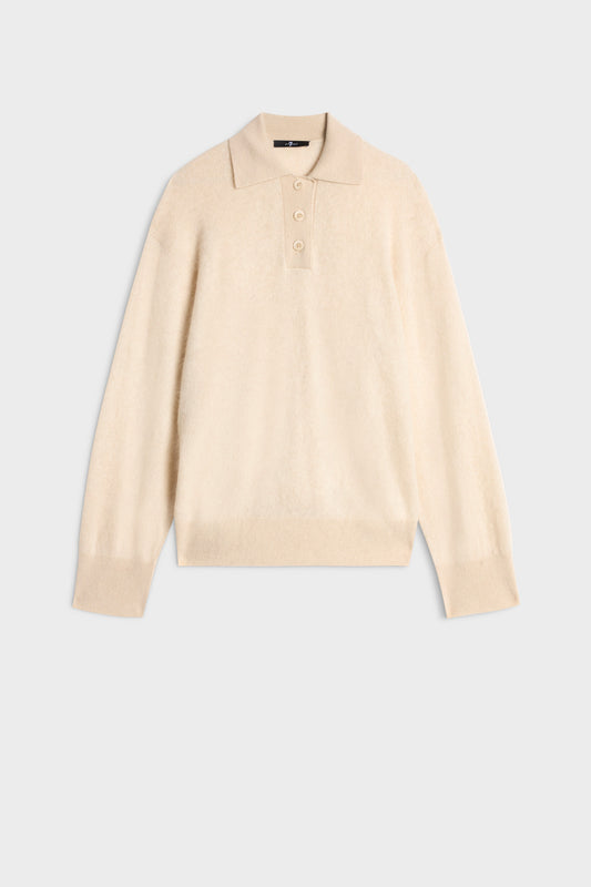 Suéter Mujer Blend Fuzzy Polo Sweater | 7 for all mankind
