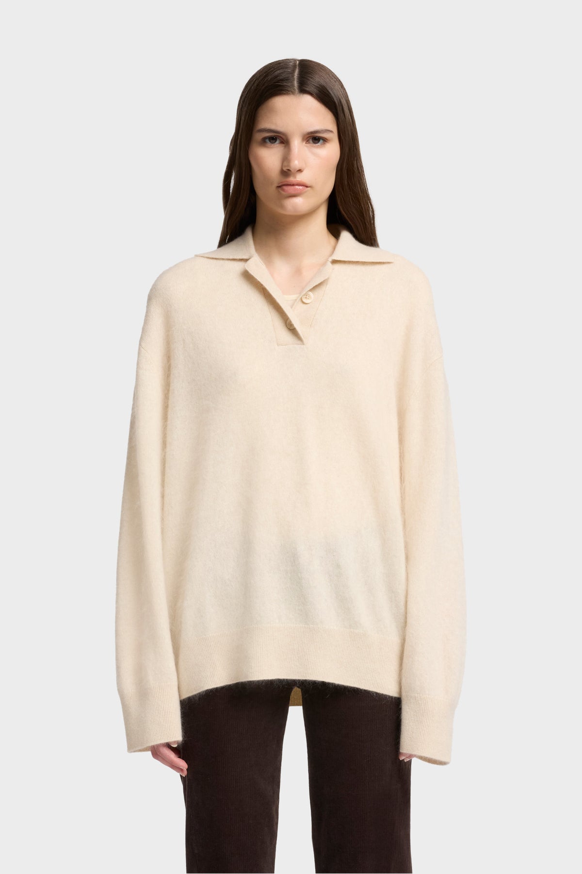 Suéter Mujer Blend Fuzzy Polo Sweater | 7 for all mankind