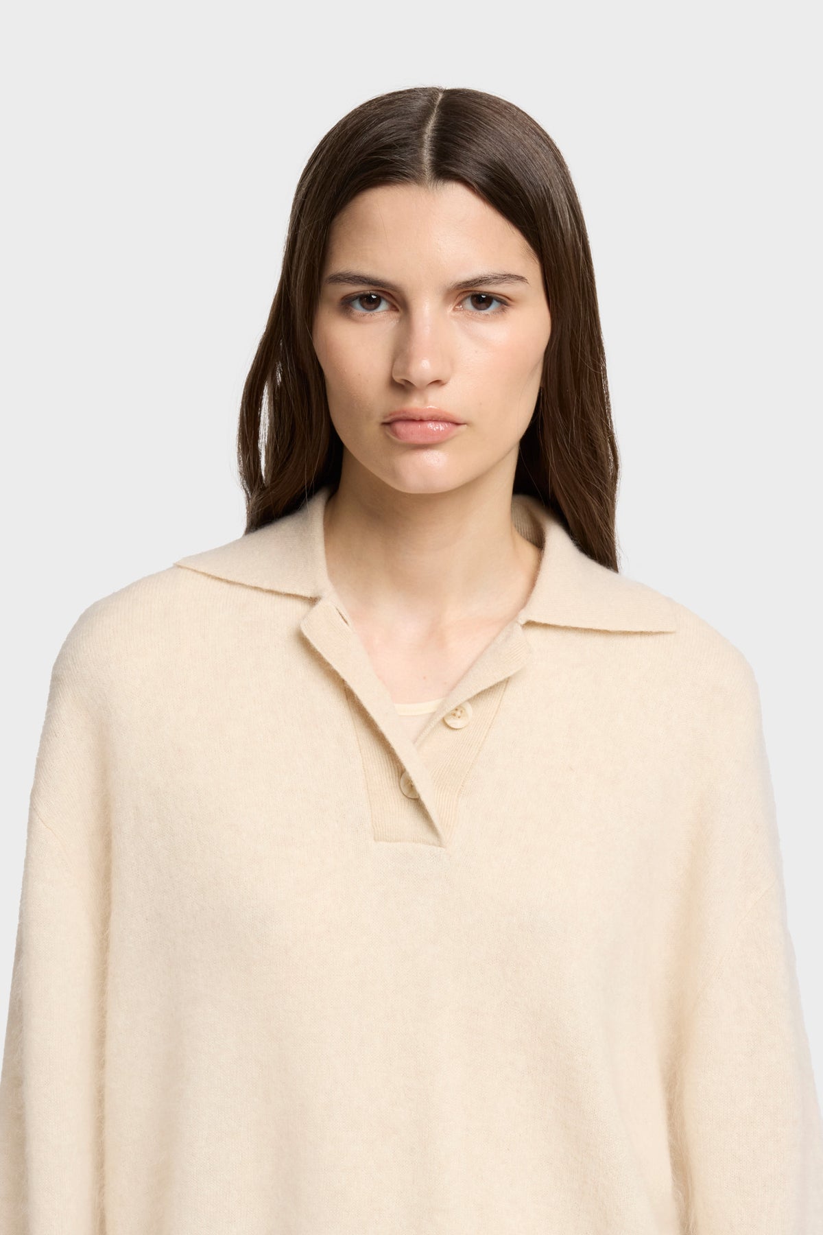 Suéter Mujer Blend Fuzzy Polo Sweater | 7 for all mankind