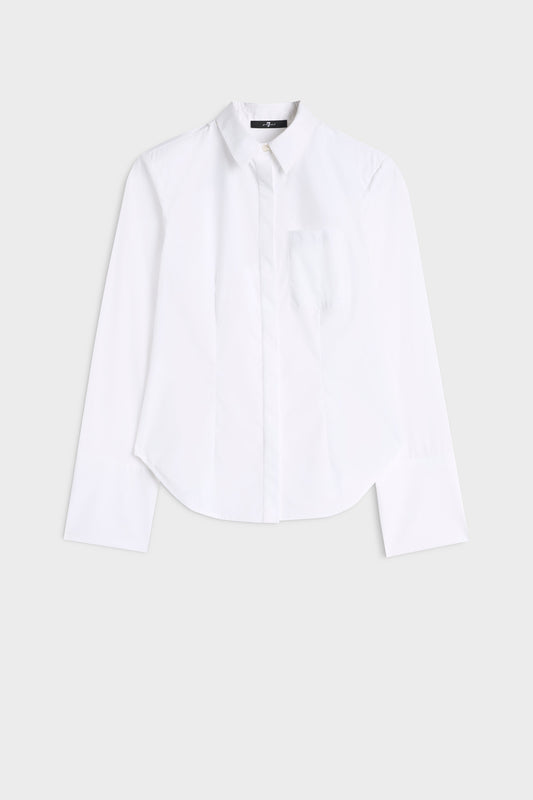 Camisa Mujer Poplin Fitted Shirt | 7 for all mankind