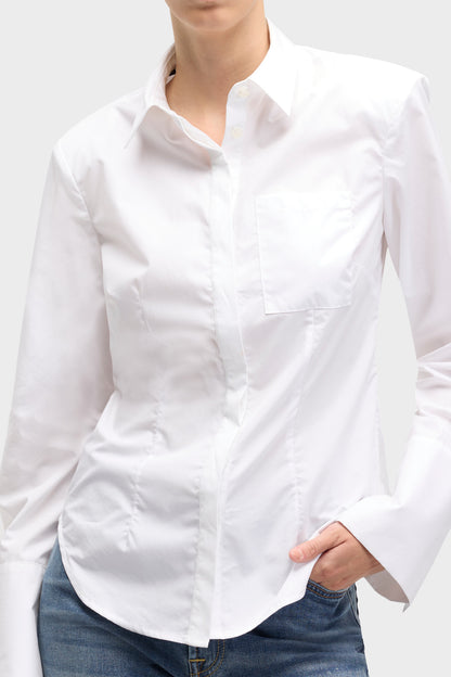 Camisa Mujer Poplin Fitted Shirt | 7 for all mankind