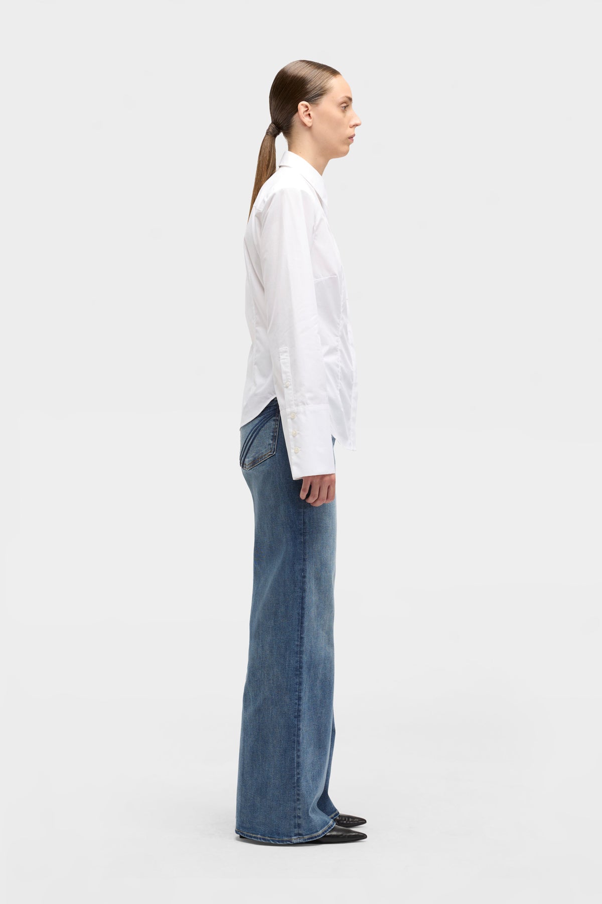 Camisa Mujer Poplin Fitted Shirt | 7 for all mankind