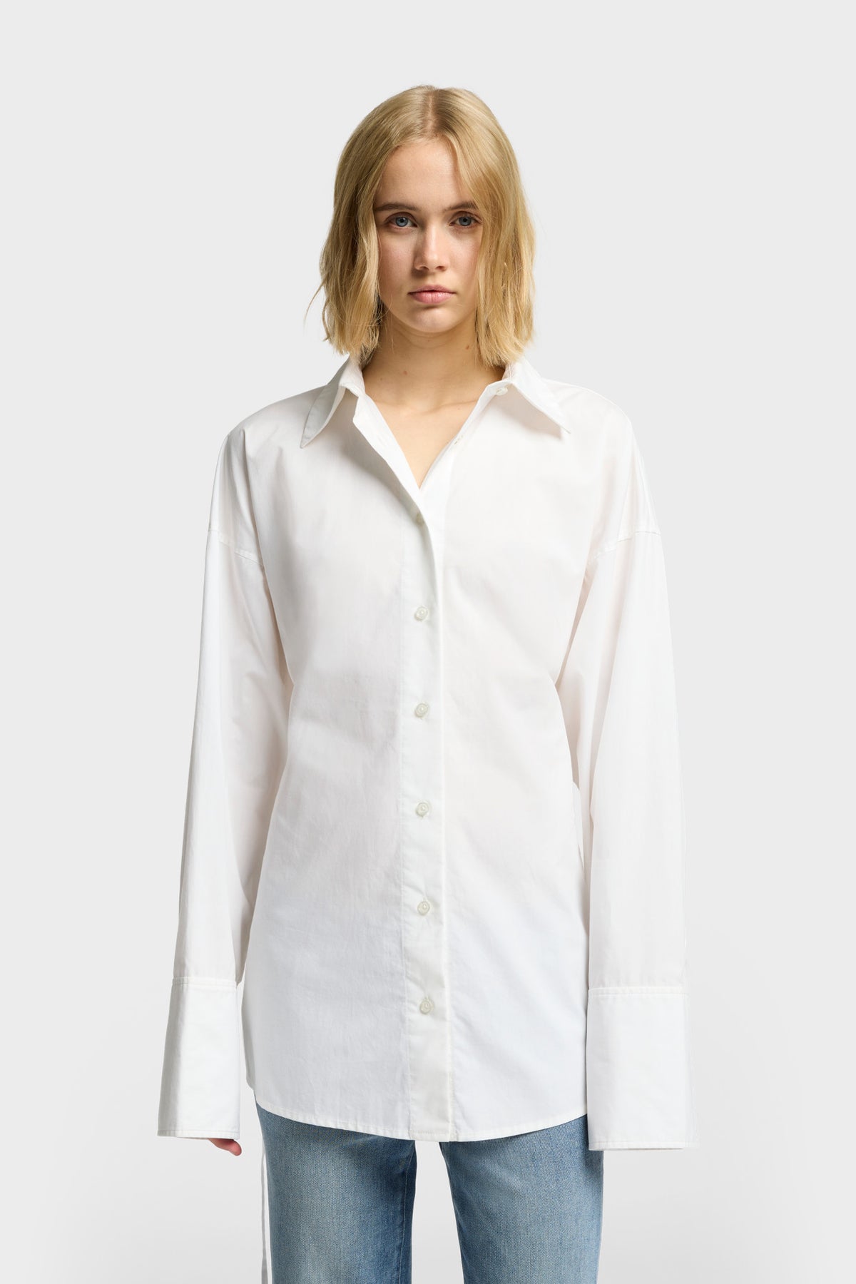 Blusa Mujer Open Back Poplin Shirt | 7 for all mankind