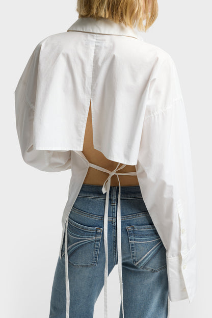 Blusa Mujer Open Back Poplin Shirt | 7 for all mankind