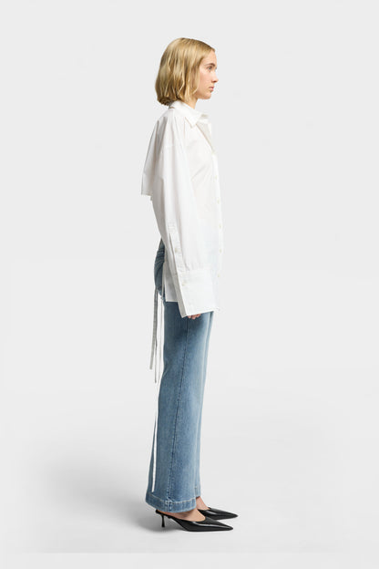 Blusa Mujer Open Back Poplin Shirt | 7 for all mankind