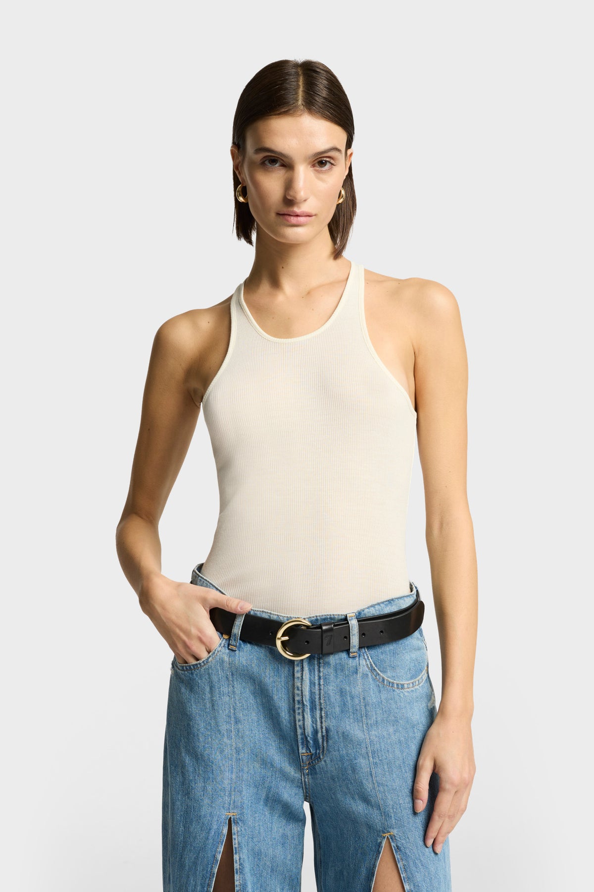 Top Deportivo Mujer Racer Front Tank | 7 for all mankind
