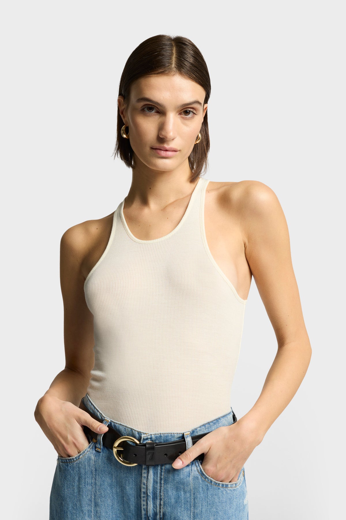 Top Deportivo Mujer Racer Front Tank | 7 for all mankind