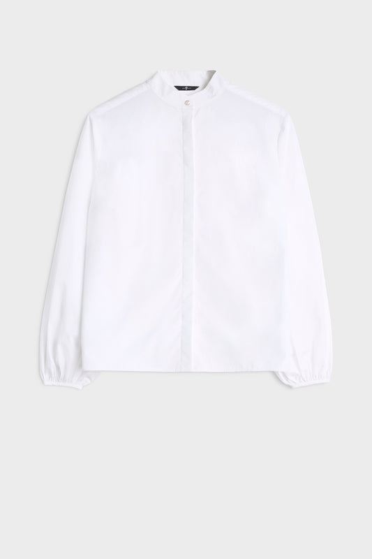 Blusa Mujer Poplin Balloon Sleeve Shirt | 7 for all mankind