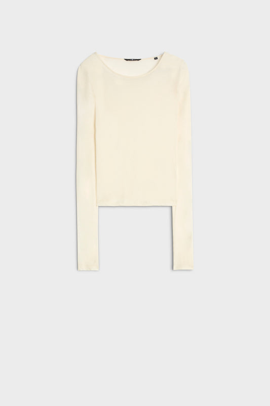 Playera Mujer Sheer Long Sleeve Tee | 7 for all mankind