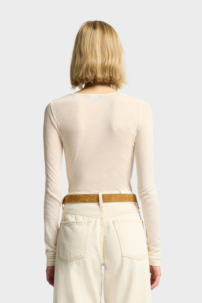 Playera Mujer Sheer Long Sleeve Tee | 7 for all mankind