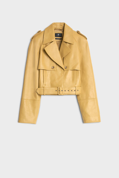 Chamarra Mujer Italian Cropped Moto Jacket | 7 for all mankind