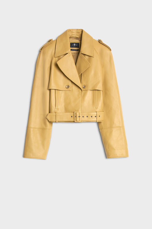 Chamarra Mujer Italian Cropped Moto Jacket | 7 for all mankind