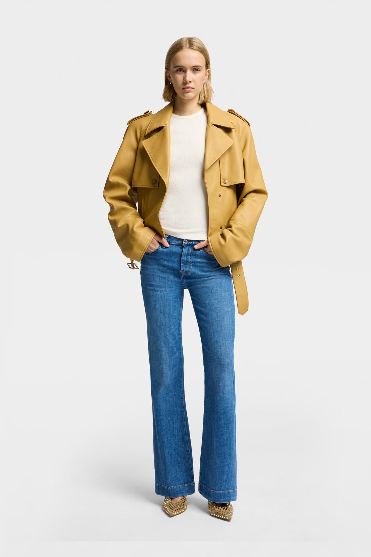 Chamarra Mujer Italian Cropped Moto Jacket | 7 for all mankind