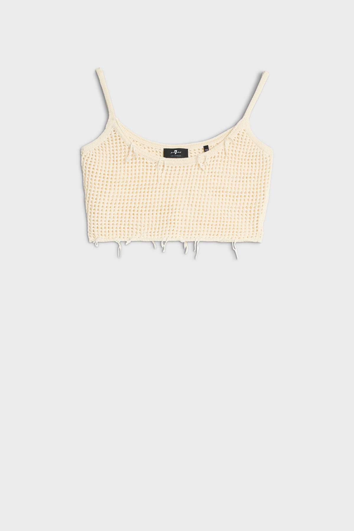 Top Deportivo Mujer Distressed Knit Cropped Tank | 7 for all mankind