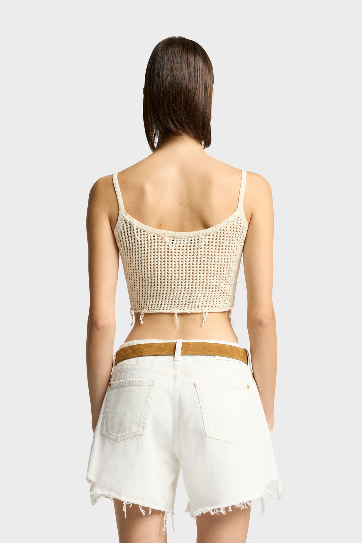 Top Deportivo Mujer Distressed Knit Cropped Tank | 7 for all mankind