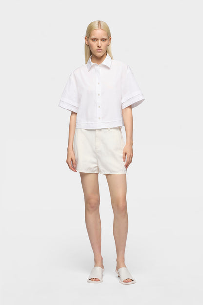Blusa Mujer Double Short Sleeve Shirt | 7 for all mankind