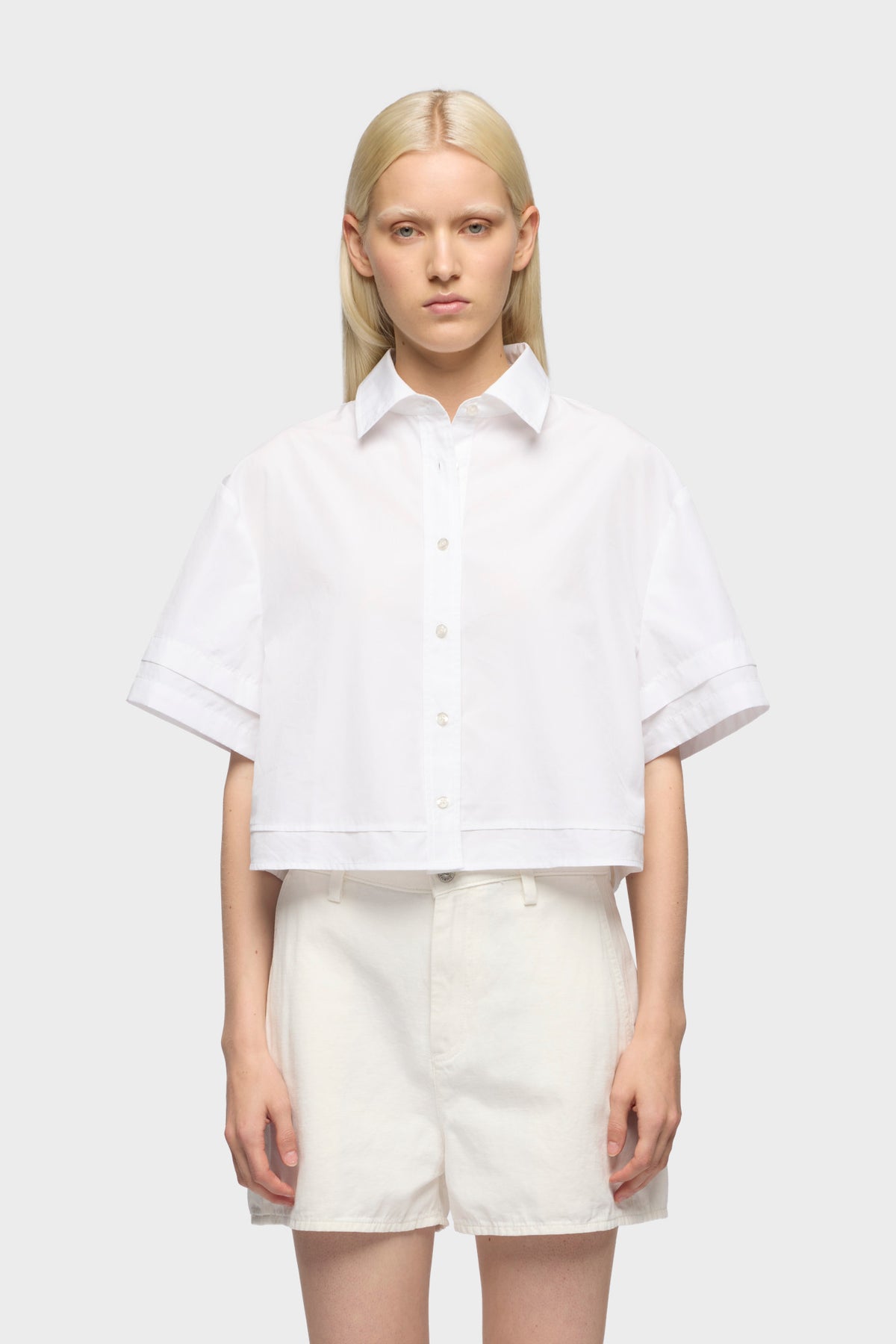 Blusa Mujer Double Short Sleeve Shirt | 7 for all mankind