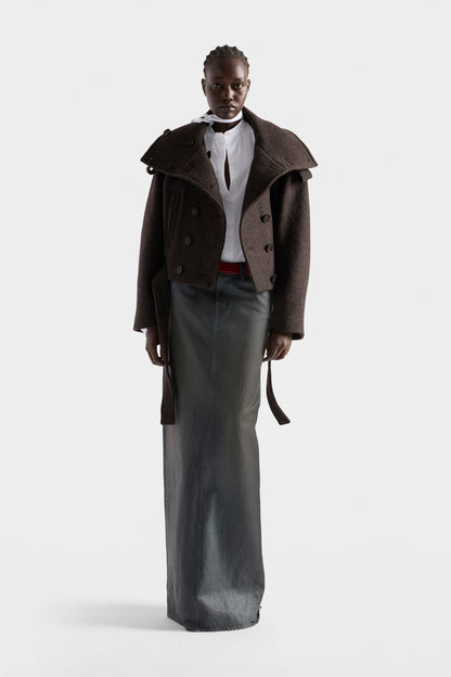 Chamarra de Mujer Corta Cuello Alto Doble Botonadura | 7 For All Mankind