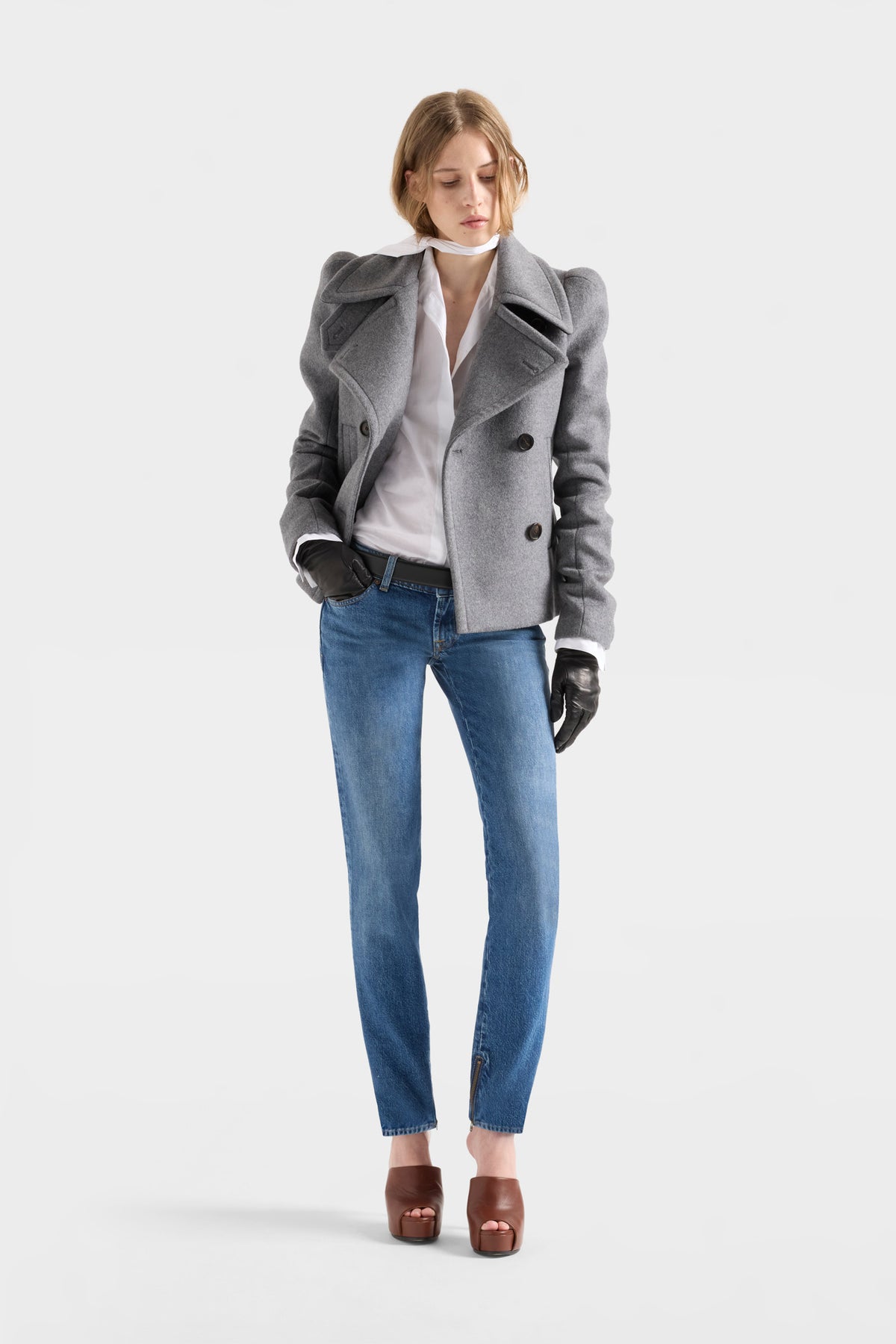 Chamarra de Mujer Hombros Marcados Doble Botonadura | 7 For All Mankind