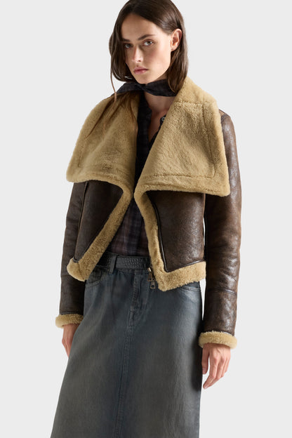Chamarra de Mujer Shearling Cuello Alto | 7 For All Mankind