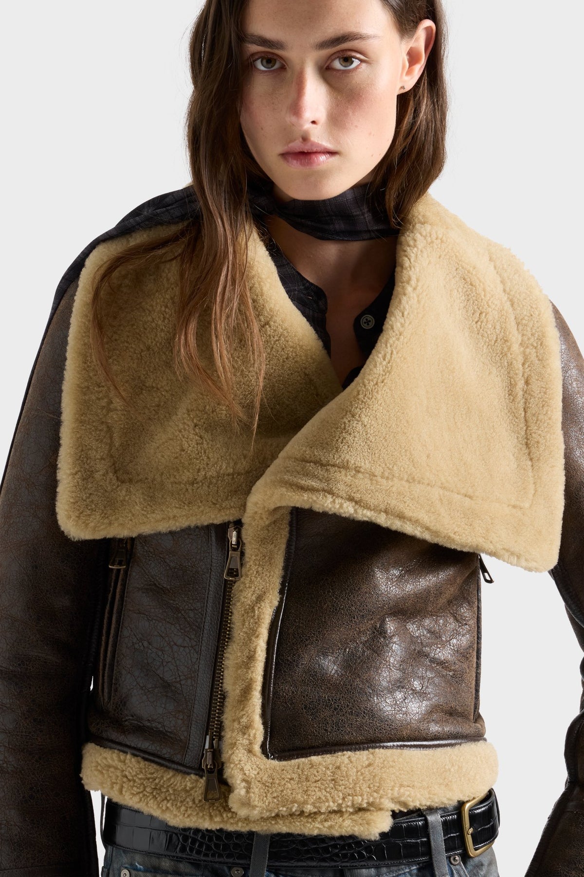 Chamarra de Mujer Shearling Cuello Alto | 7 For All Mankind