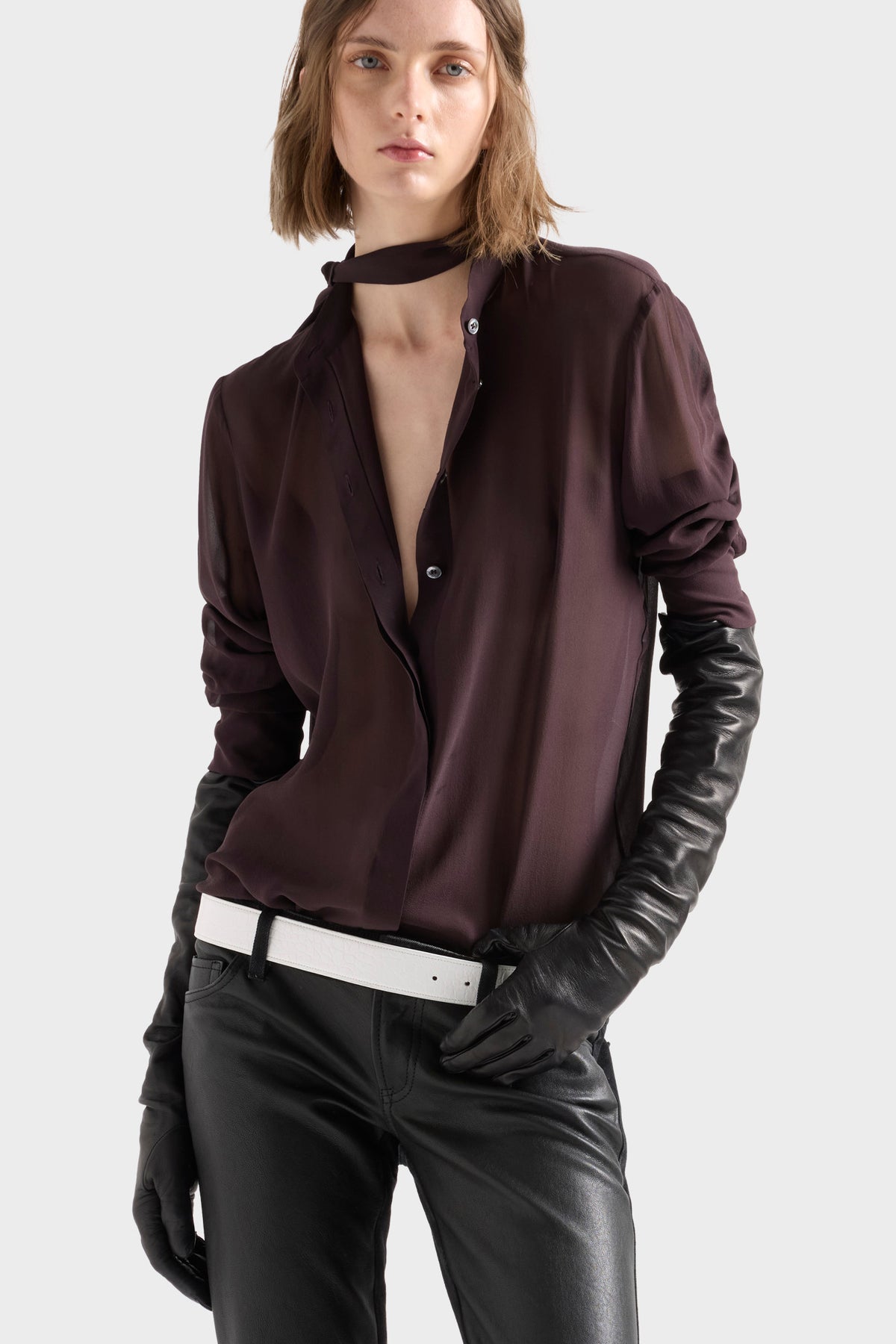 Blusa de Mujer Manga Larga con Lazo | 7 For All Mankind