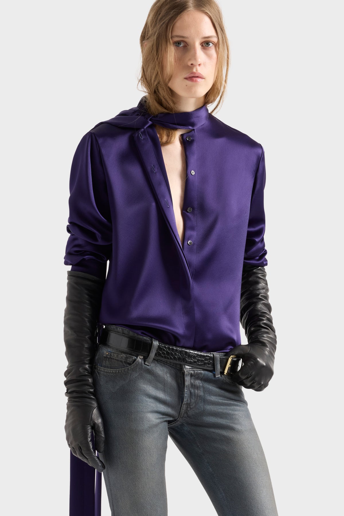 Blusa de Mujer Manga Larga con Lazo | 7 For All Mankind