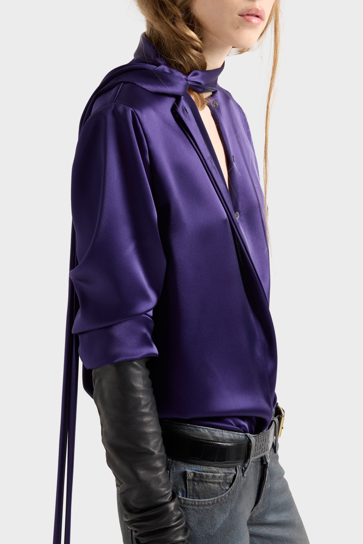 Blusa de Mujer Manga Larga con Lazo | 7 For All Mankind