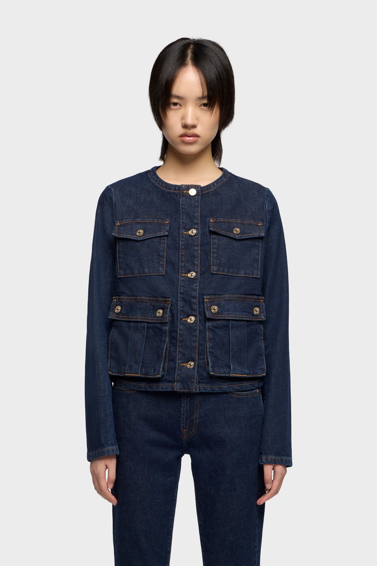 Chamarra Mujer Collarless Jacket | 7 for all mankind