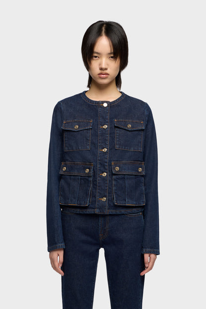 Chamarra Mujer Collarless Jacket | 7 for all mankind