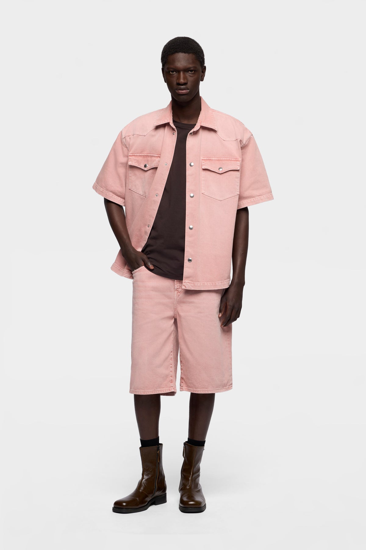 Camisa Hombre Short Sleeve Western Overshirt | 7 for all mankind