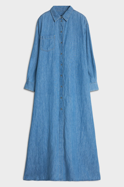 Vestido Mujer Indigo Maxi Shirtdress | 7 for all mankind