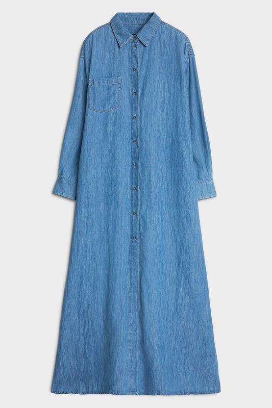 Vestido Mujer Indigo Maxi Shirtdress | 7 for all mankind