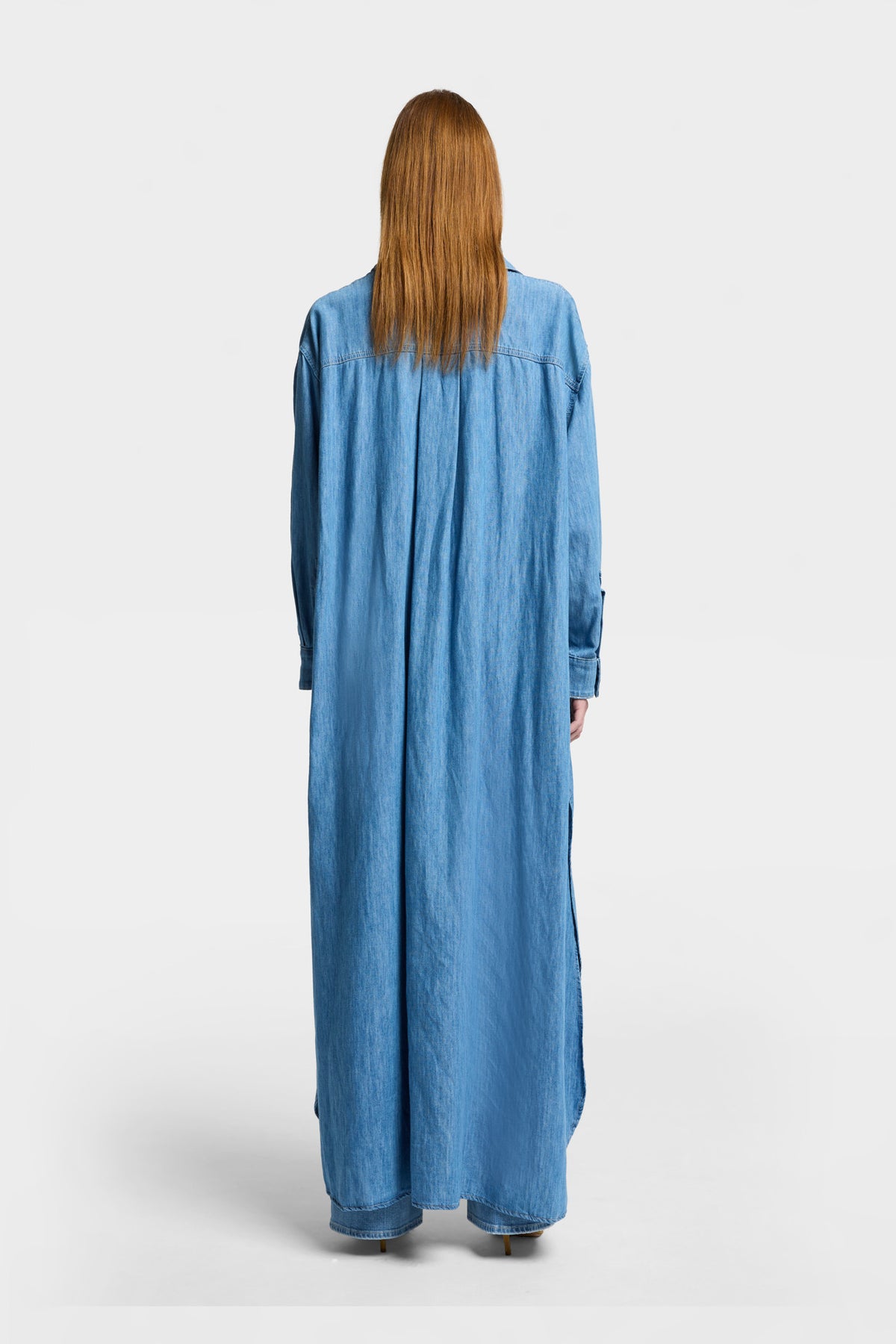 Vestido Mujer Indigo Maxi Shirtdress | 7 for all mankind