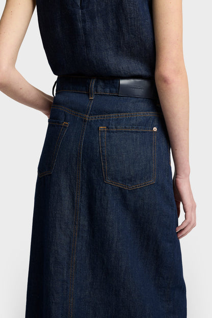 Falda Mujer Indigo Calla Skirt | 7 for all mankind