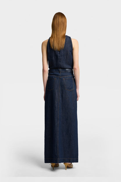 Falda Mujer Indigo Calla Skirt | 7 for all mankind