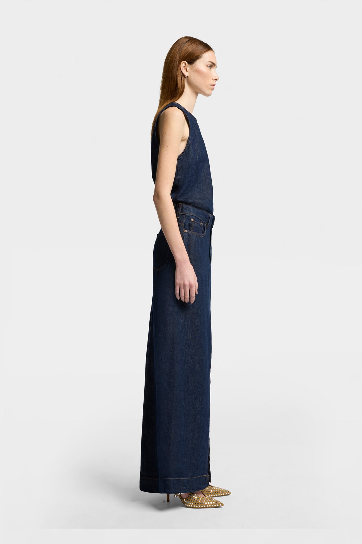 Falda Mujer Indigo Calla Skirt | 7 for all mankind