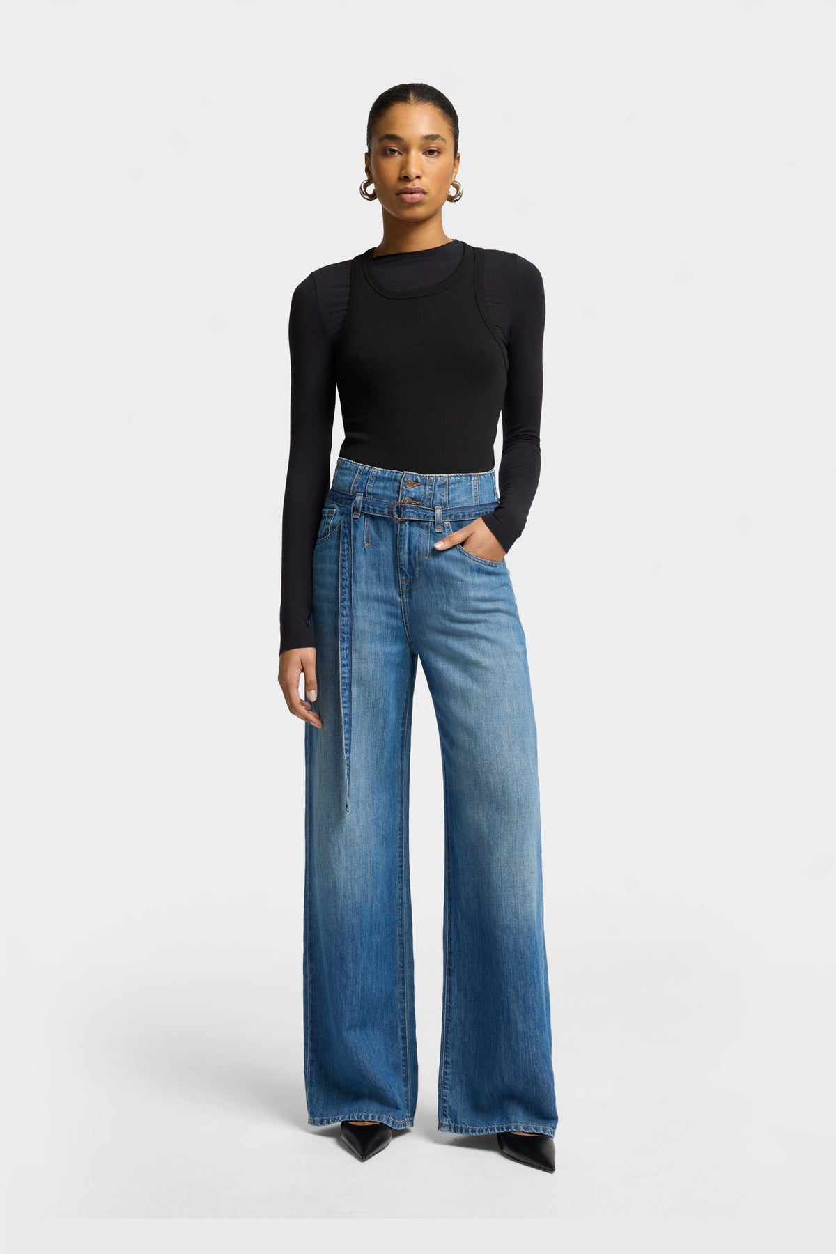 Jeans Mujer Indigo Belted Wide Leg | 7 for all mankind