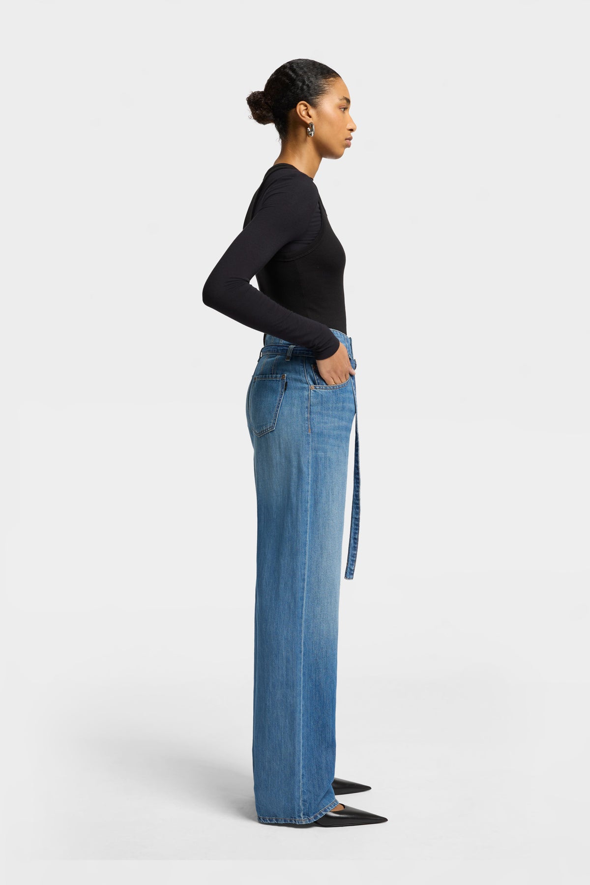Jeans Mujer Indigo Belted Wide Leg | 7 for all mankind