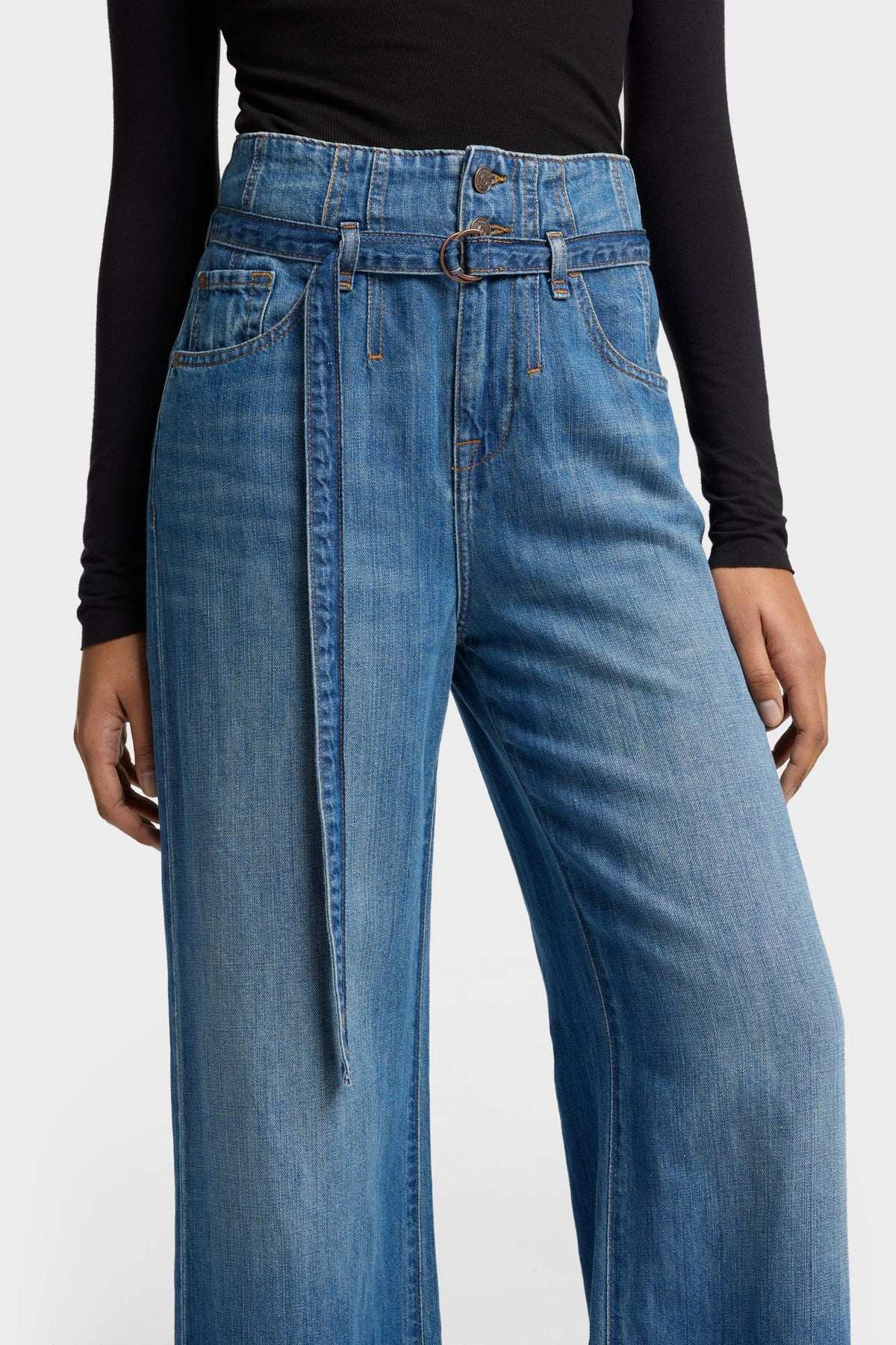 Jeans Mujer Indigo Belted Wide Leg | 7 for all mankind