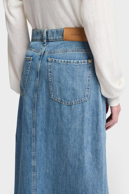 Falda Mujer Indigo Maxi Skirt | 7 for all mankind