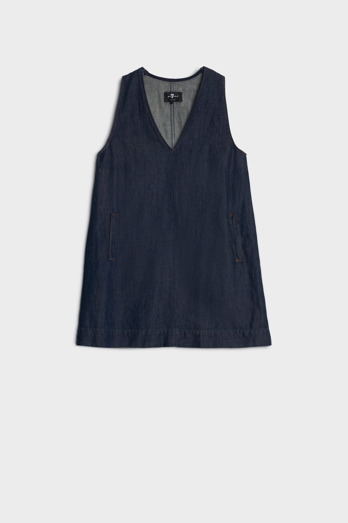 Vestido Mujer Indigo V-Neck Dress | 7 for all mankind